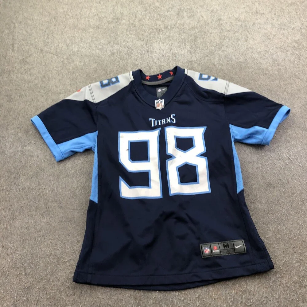 Tennessee Titans Jersey Boys Medium Blue NFL Football Nike Jeffery Simmons 98